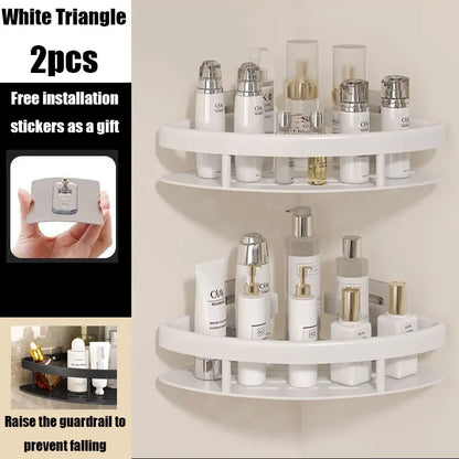 Easy Install Corner Shower Caddy in Aluminum