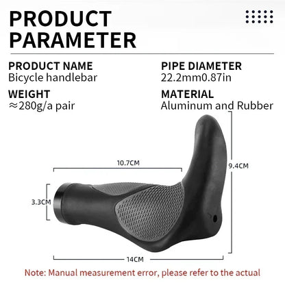 Ergonomic Mountain Bike Grips with Shock Absorption – Non-Slip Rubber Handlebar Grips for Ultimate Comfort-3