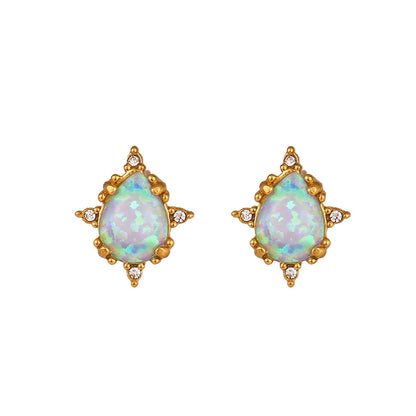 Delicate Sparkle Opal Jewelry Set