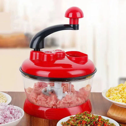 Easy Grip Manual Food Chopper with Sharp Stainless Blades - Fesara