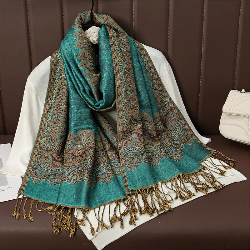 Soft Women's Cashmere Scarf Luxury Warm Print