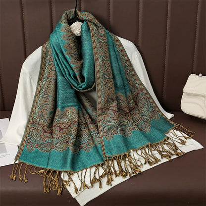 Soft Women's Cashmere Scarf Luxury Warm Print