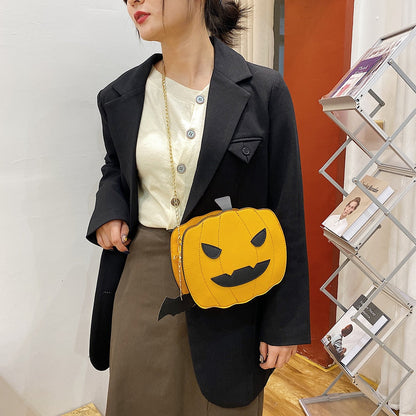 Small Orange Halloween Crossbody Bag