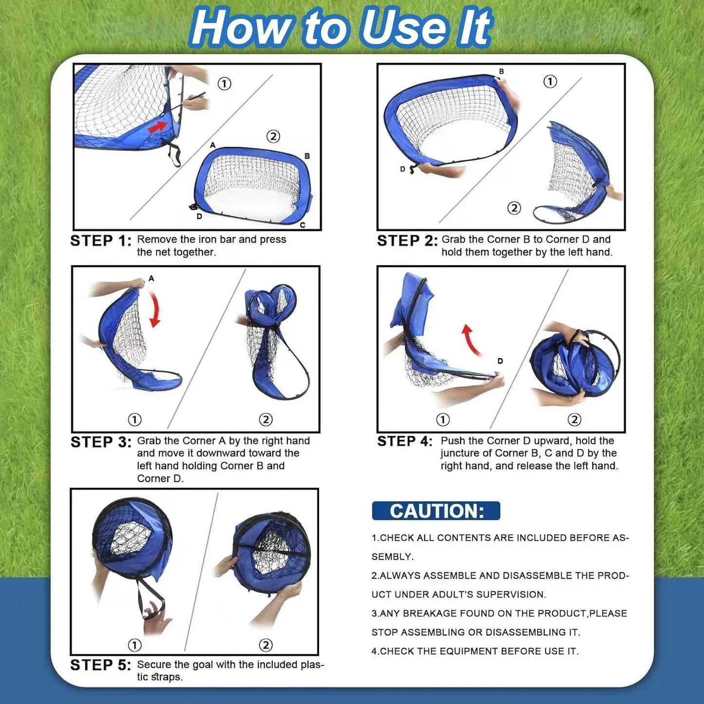 Fun Pop-Up Soccer Goal Set for Kids Outdoor Play