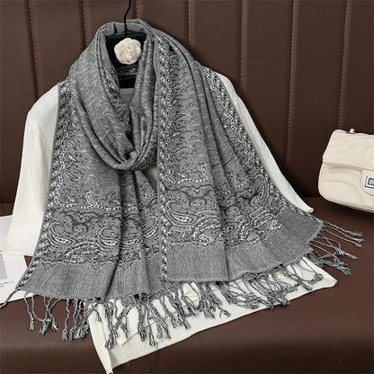 Soft Women's Cashmere Scarf Luxury Warm Print