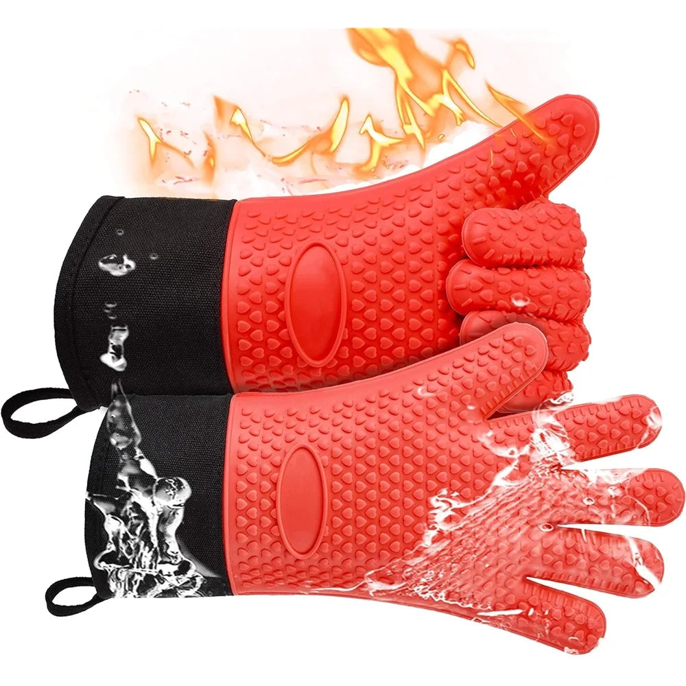 Heat Resistant BBQ Gloves with Non Slip Grip - Fesara