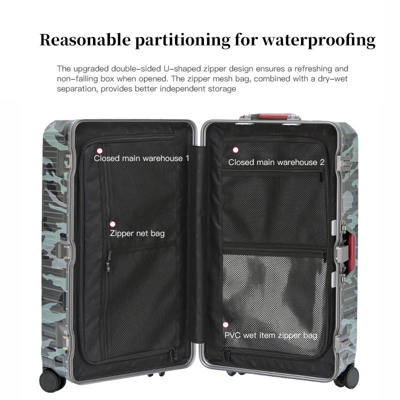 Durable Large Handle Hardside Luggage with 360 Spinner Wheels