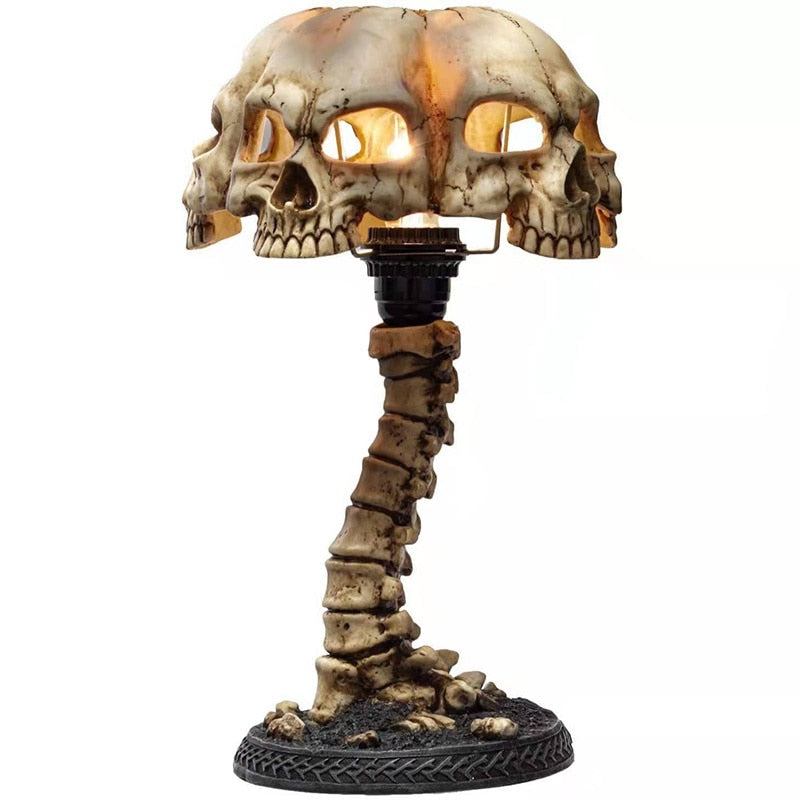 Dark Decorative Skull Desk Lamp