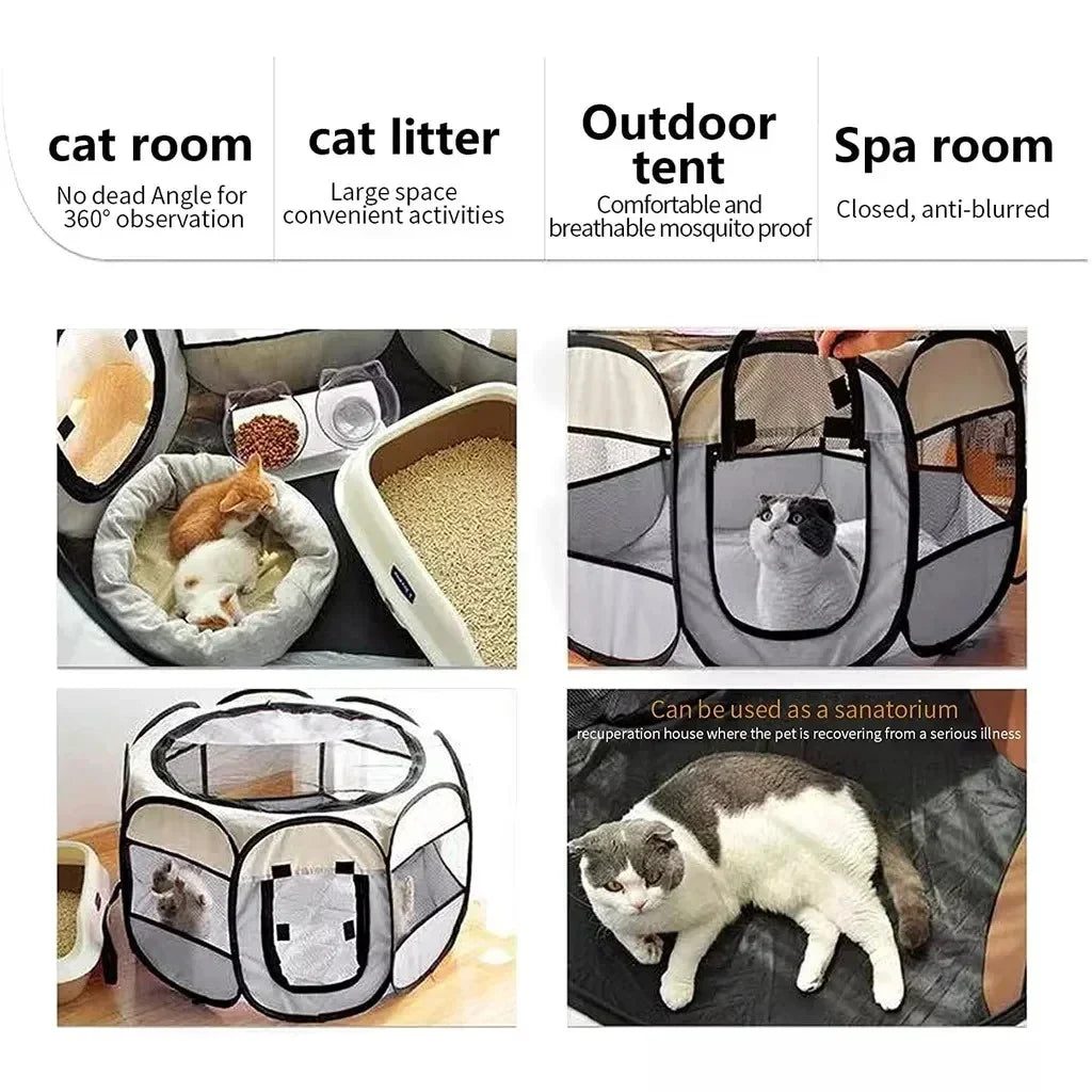 Collapsible Pet Play Tent Outdoor Cat House