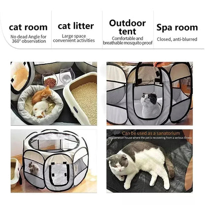 Collapsible Pet Play Tent Outdoor Cat House
