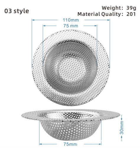 Easy Clean Kitchen Sink Strainer Filter