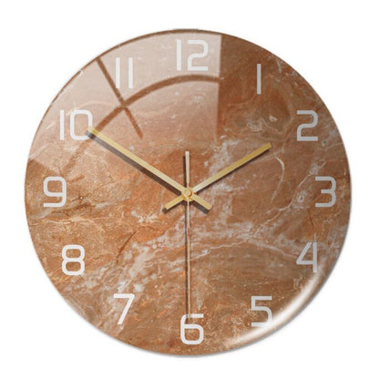 Elegant White Marble Silent Wall Clock
