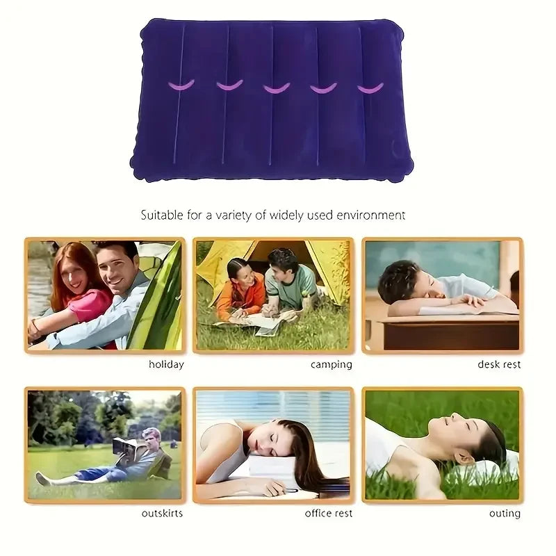 Portable Compact Inflatable Travel Neck Pillow