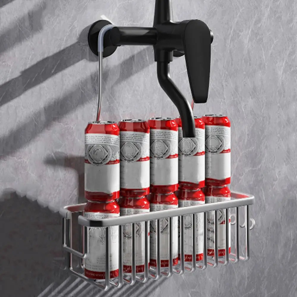 Sturdy Aluminum Shower Caddy with Hooks