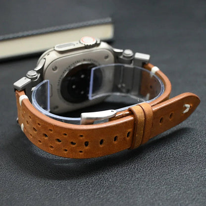 Premium Leather Apple Watch Strap - Classic & Durable Band