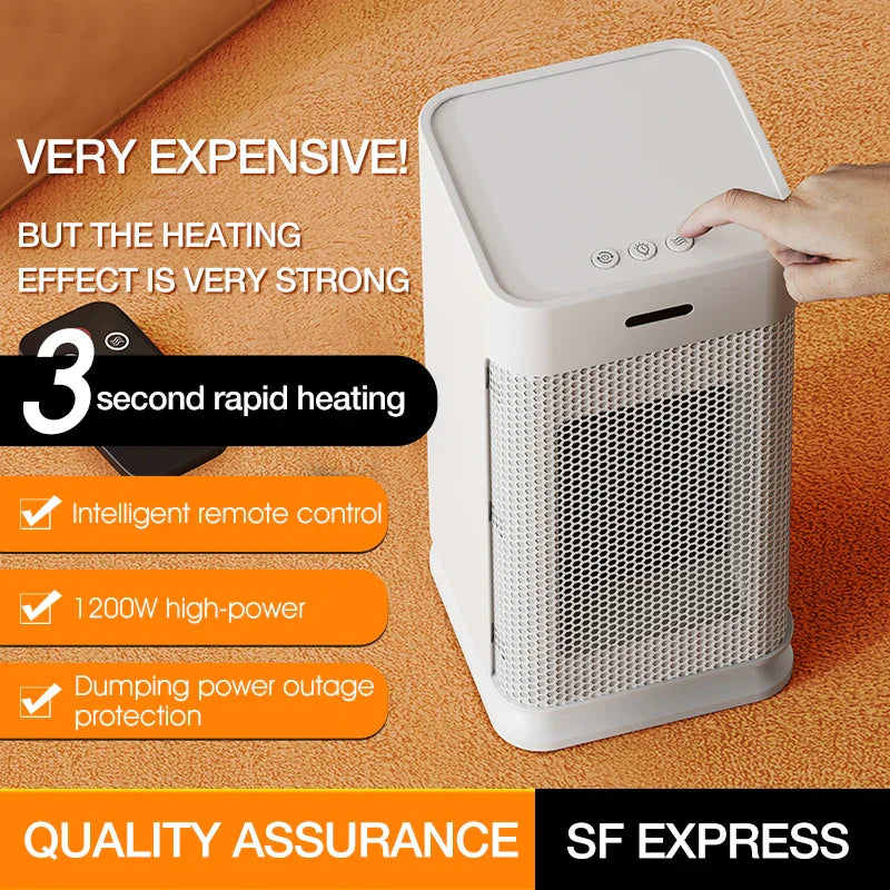 Portable Ceramic Hand Warmer with LED Night Light