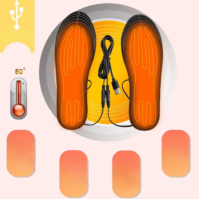 Warm Rechargeable Heated Insoles for Winter Feet