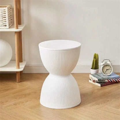 Modern Plastic Coffee Table with Sleek Hourglass Shape