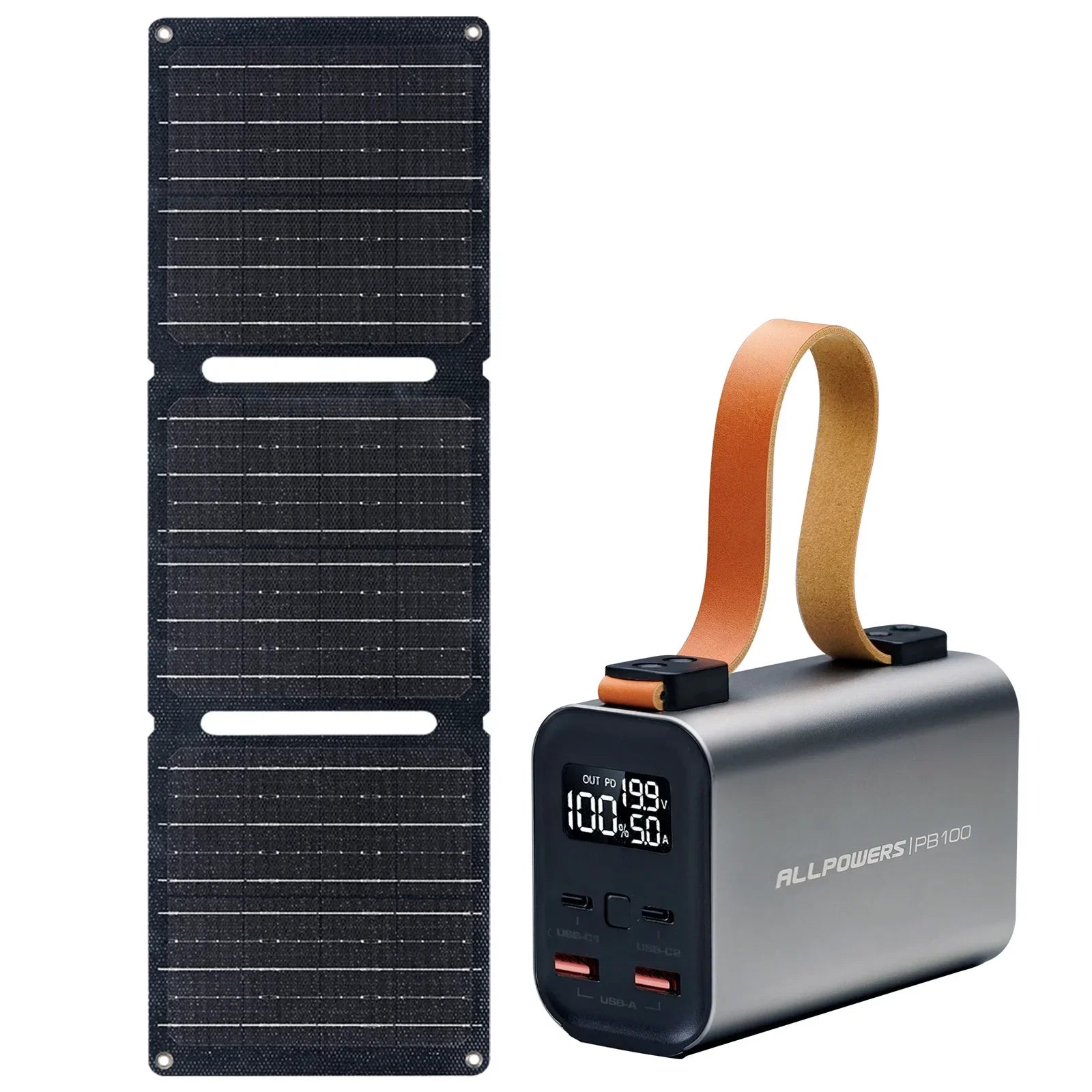 Portable Solar Charger 24,000mAh Fast Charging Power Bank - Fesara