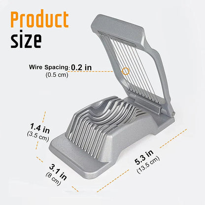 Easy Egg Slicer with Sharp Stainless Steel Blades