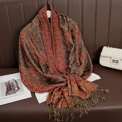 Soft Women's Cashmere Scarf Luxury Warm Print
