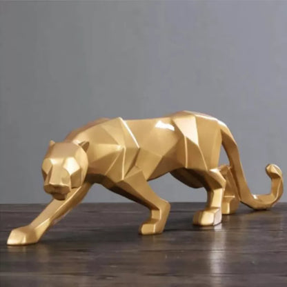 Unique Resin Leopard Figurine Decor Statue