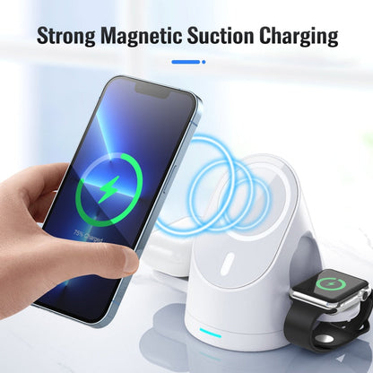 Compact 3 in 1 Wireless Charging Station Stand