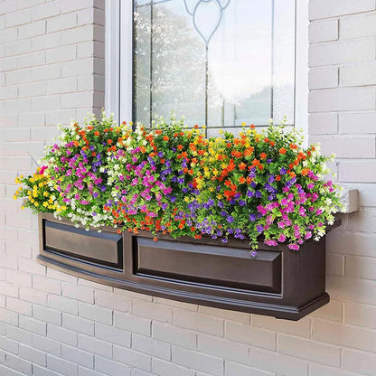Outdoor Artificial Flower Hanging Basket