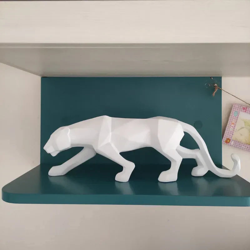 Unique Resin Leopard Figurine Decor Statue