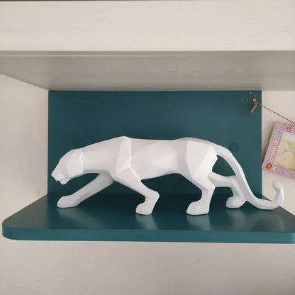 Unique Resin Leopard Figurine Decor Statue