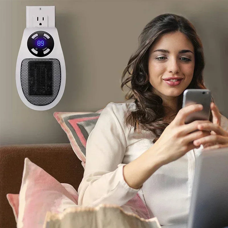 Compact 350W Electric Space Heater with Remote Control