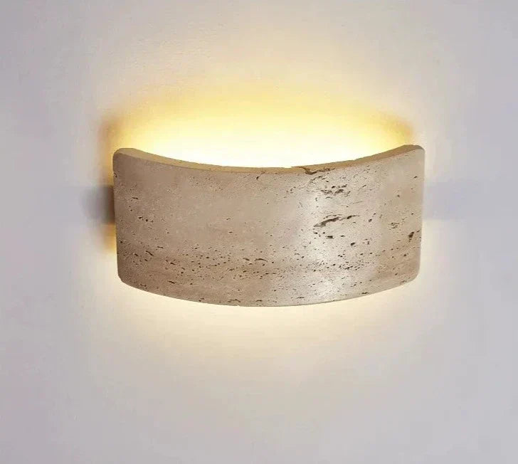Simple Stone Wall Light Fixture