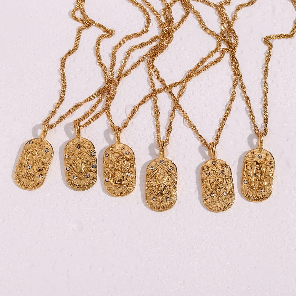 Delicate Astrology Symbol Pendant Necklace