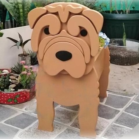 Variant image for Dog-Themed Flowerpot – Durable Decorative Planter for Dog Lovers in Various Sizes – Indoor/Outdoor Use-16