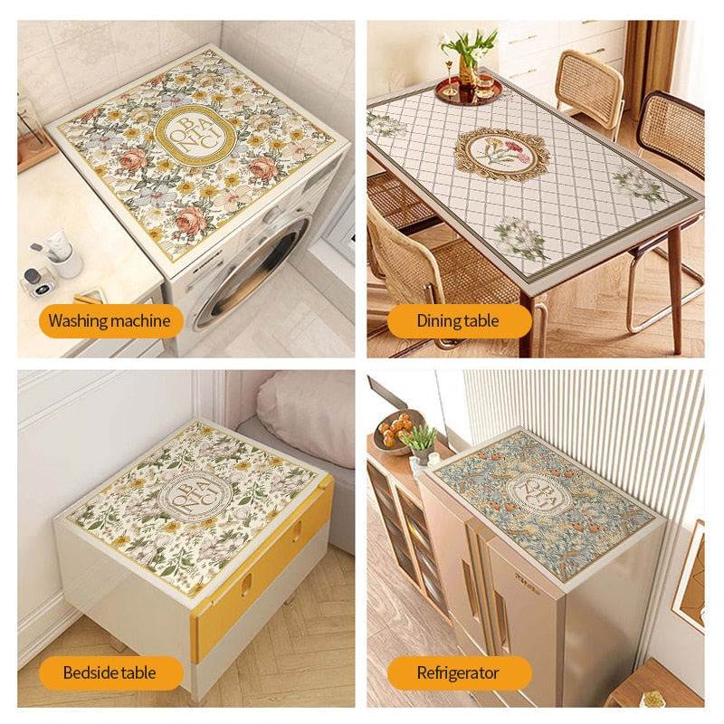 Vintage Flower Washing Machine Protector Mat