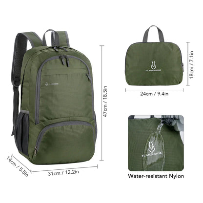 Lightweight Water Resistant Foldable Travel Backpack