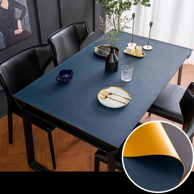 Simple Leather Waterproof Table Pad