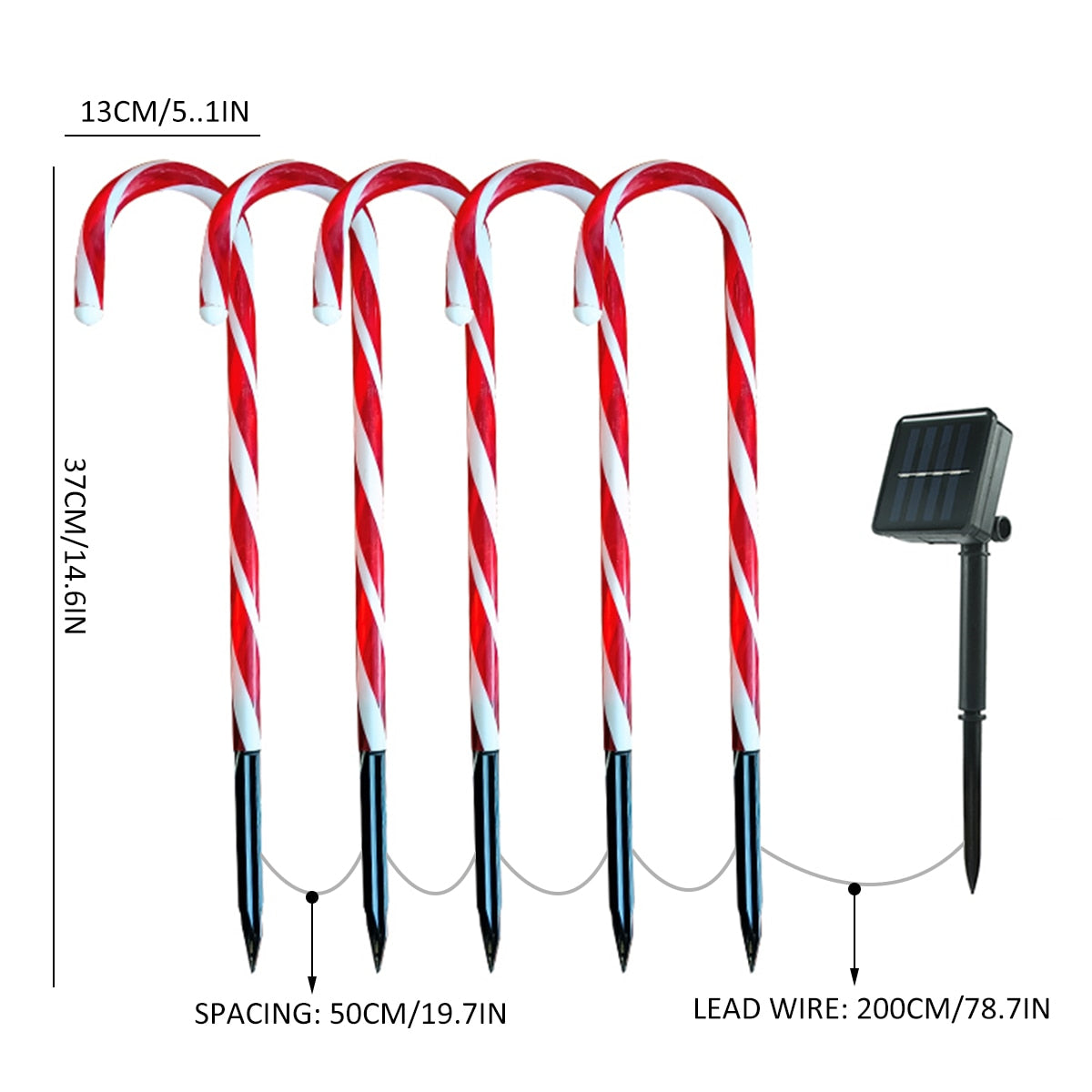 Colorful Outdoor Solar Powered LED Lamp