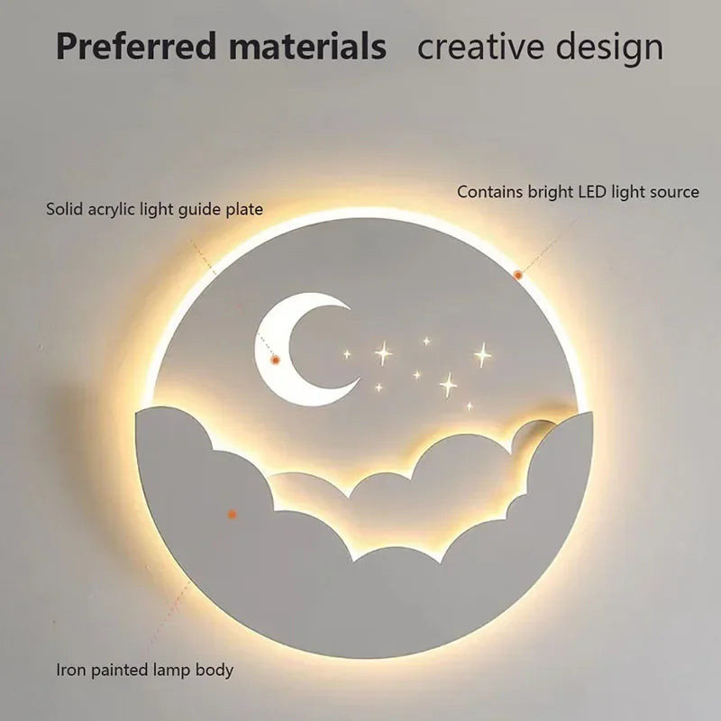 Beautiful LED Wall Light with Moon Design