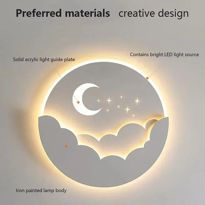 Beautiful LED Wall Light with Moon Design