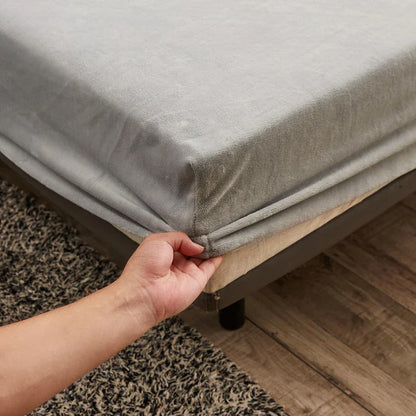 Cozy Fitted Sheet with Soft Velvet Winter Mattress Cover