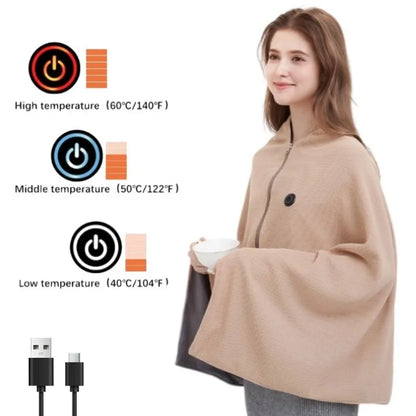 Soft Wearable Electric Blanket with 3 Heat Settings