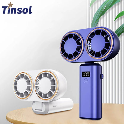 Portable Rechargeable Handheld Fan with Digital Screen