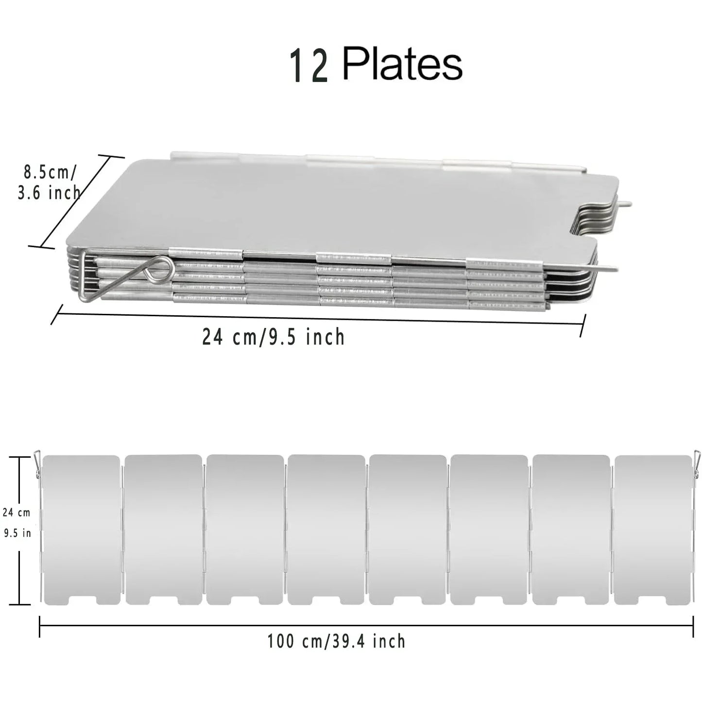 Portable Stainless Steel Camping Windscreen