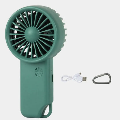Compact Rechargeable Handheld Fan with 3 Speeds