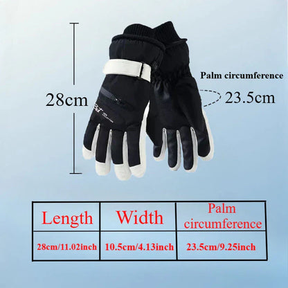 Warm Waterproof Ski Gloves with Touchscreen Fingers