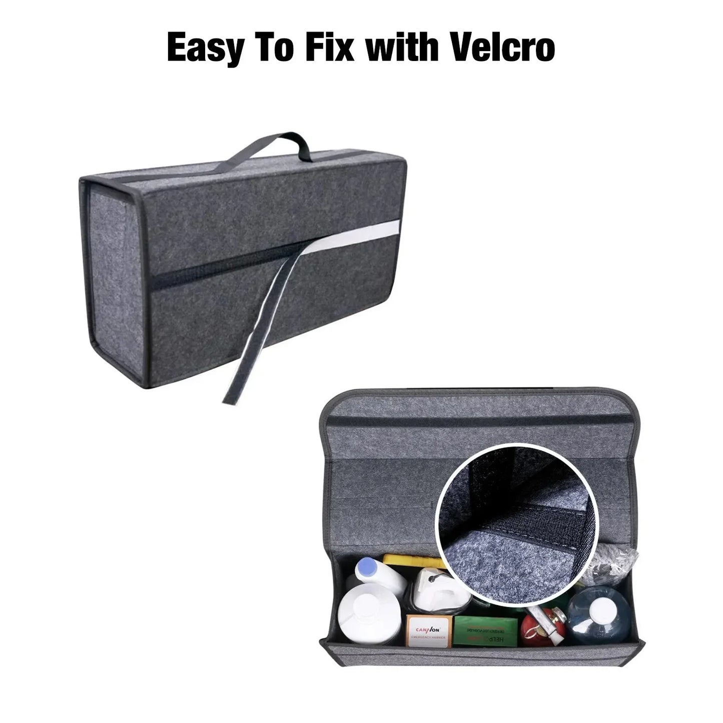 Practical Felt Storage Bag with Handle and Adhesive Strip