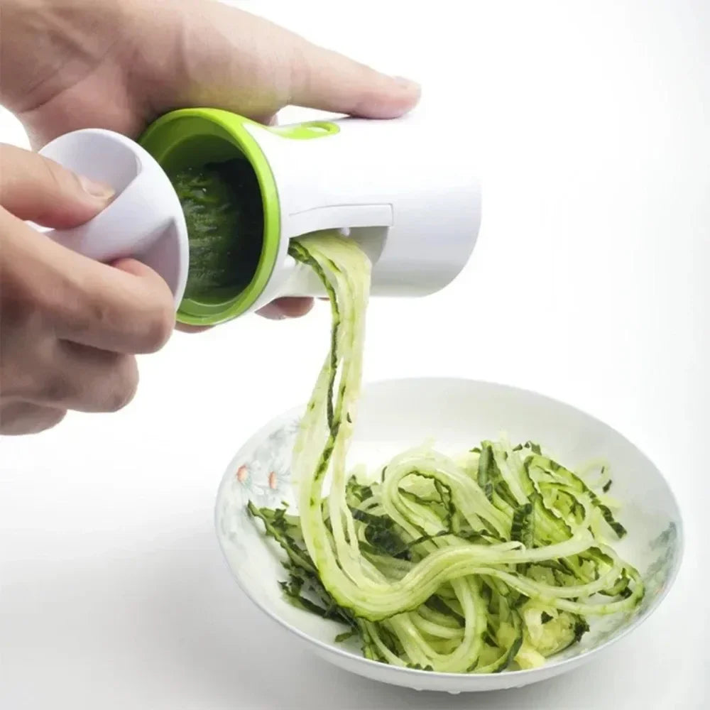 Easy Veggie Spiralizer | Manual Cheese Cutter | Compact Stainless Steel