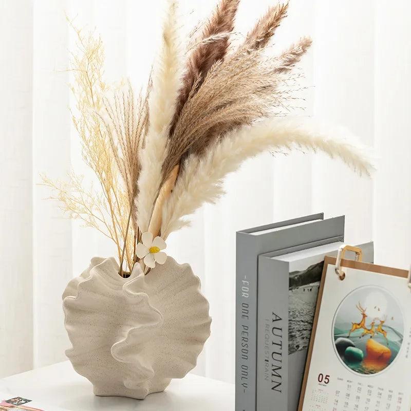 Natural Clay Floral Vase