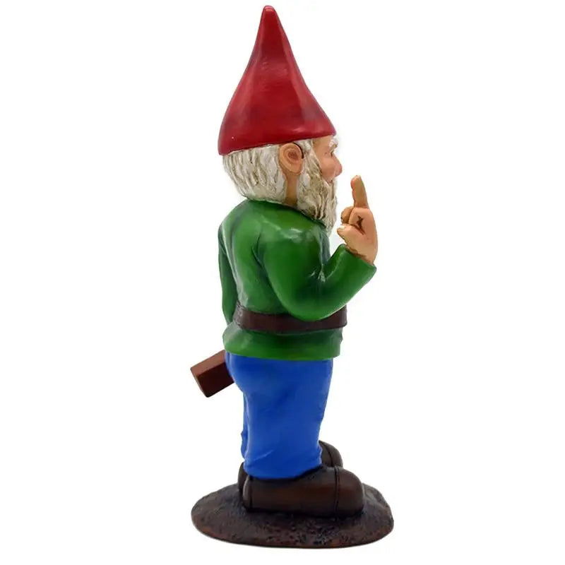 Humorous Gnome Statue for Lawn and Garden Decor